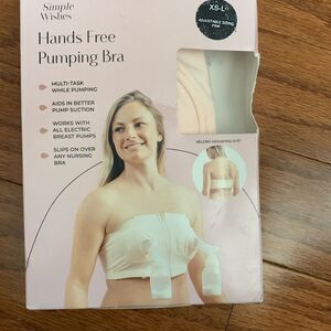 Size XS-Large Adjustable light Pink Hands-free Pumping Bra.  NWT